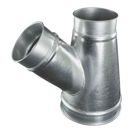 Us Duct US Duct Clamp Together Standard Branch, 30 Degree 8-8-8, 8" Diameter, Galvanized, 18 Gauge RBL08R08R08R30.G18